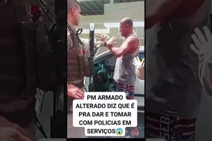 Policial armado surta em Salvador na Bahia ! Após bater boca com colegas de farda o praça entrou no seu carro e foi embora.