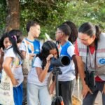 Estudantes da rede municipal de ensino de Camaragibe participam da ação de educação ambiental em Aldeia durante o Festival Pernambuco Meu País