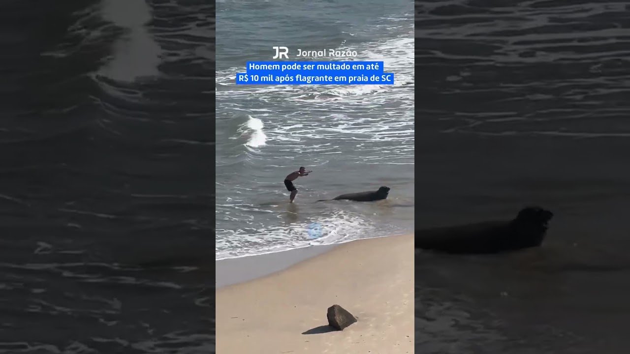 Homem pode ser multado em até R$ 10 mil após flagrante em praia de SC