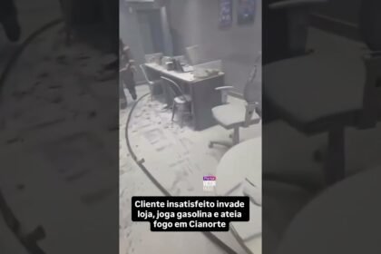 Cliente insatisfeito invade loja, joga gasolina e ateia fogo em Cianorte !