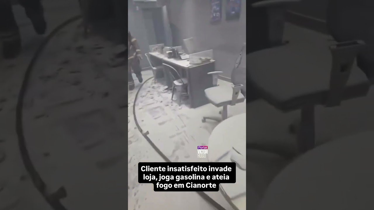 Cliente insatisfeito invade loja, joga gasolina e ateia fogo em Cianorte !