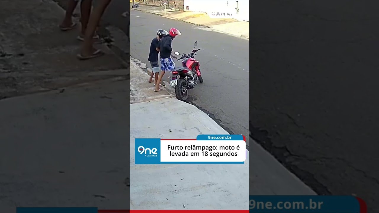Ladrões foram flagrados roubando moto em 18 segundos!