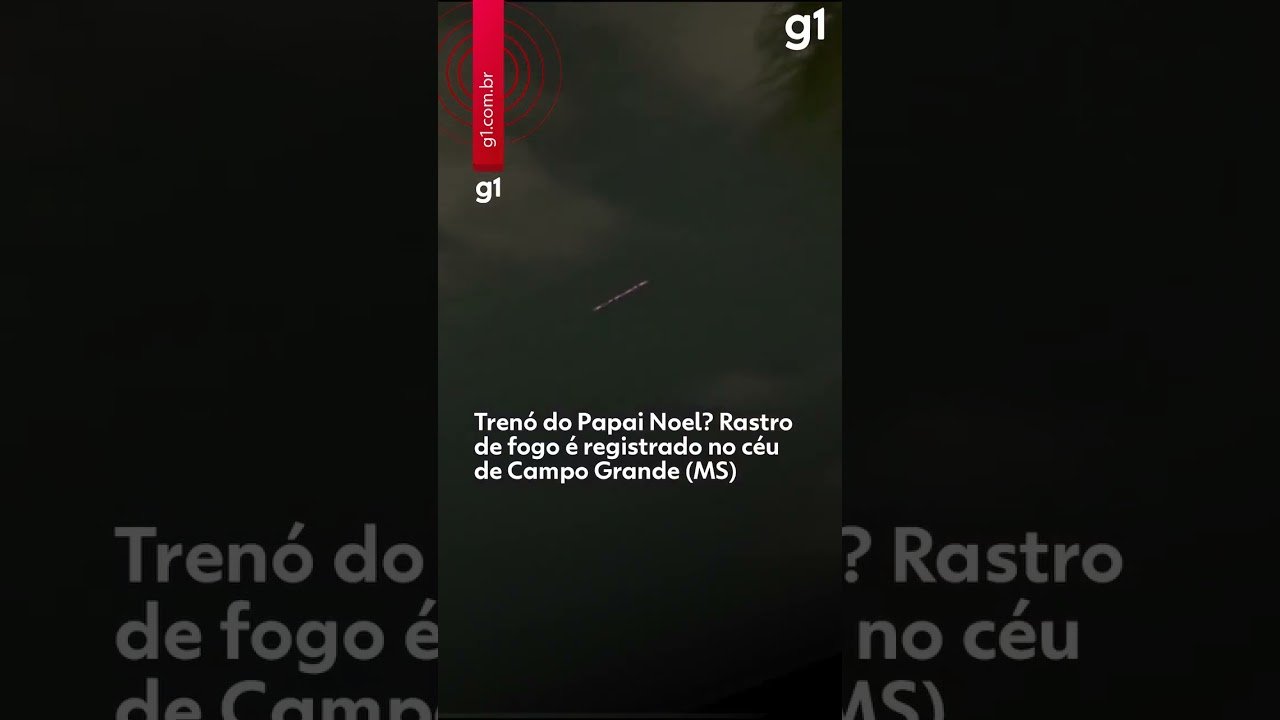 Trenó do Papai Noel? Rastro de fogo é registrado no céu de Campo Grande (MS)