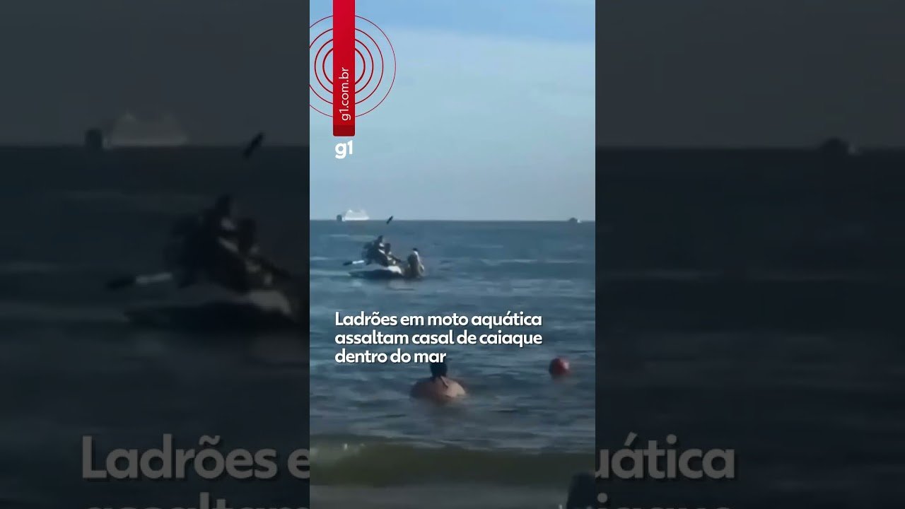 Ladrões de jet-ski assalta casal dentro d’água em praia de São Paulo!