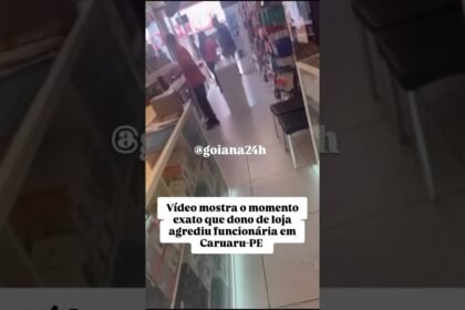 Vídeo mostra o momento exato que dono de loja agrediu funcionária em Caruaru-PE