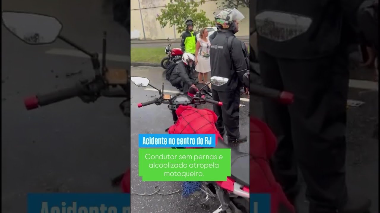 urgenteoficial Motorista PCD sem as pernas e bêbado causa acidente grave de trânsito, que deixou um motociclista ferido !