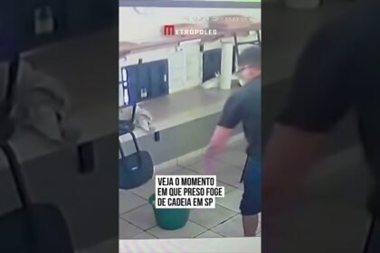VEJA O MOMENTO EM QUE PRESO FOGE DE CADEIA EM SP