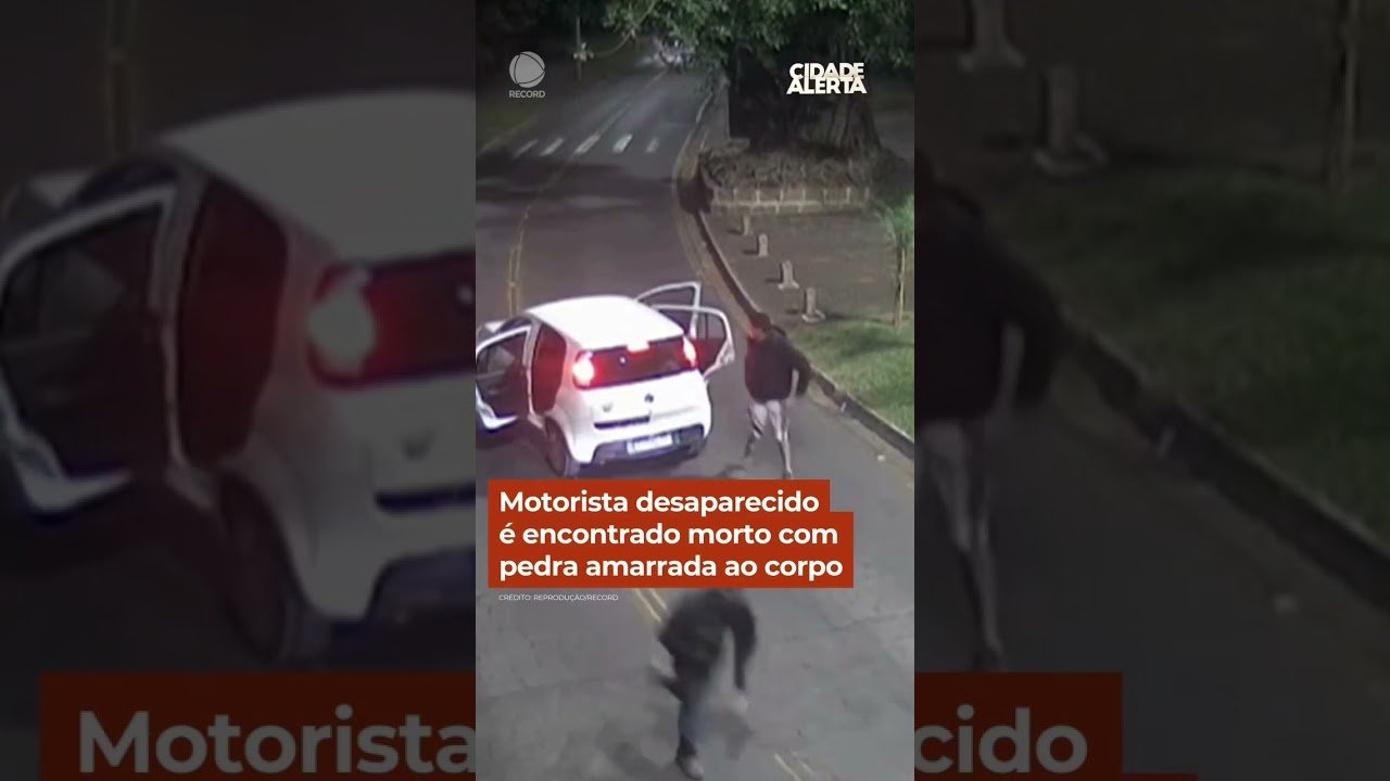 Motorista de UBER desaparecido é encontrado morto com pedra amarrada ao corpo.
