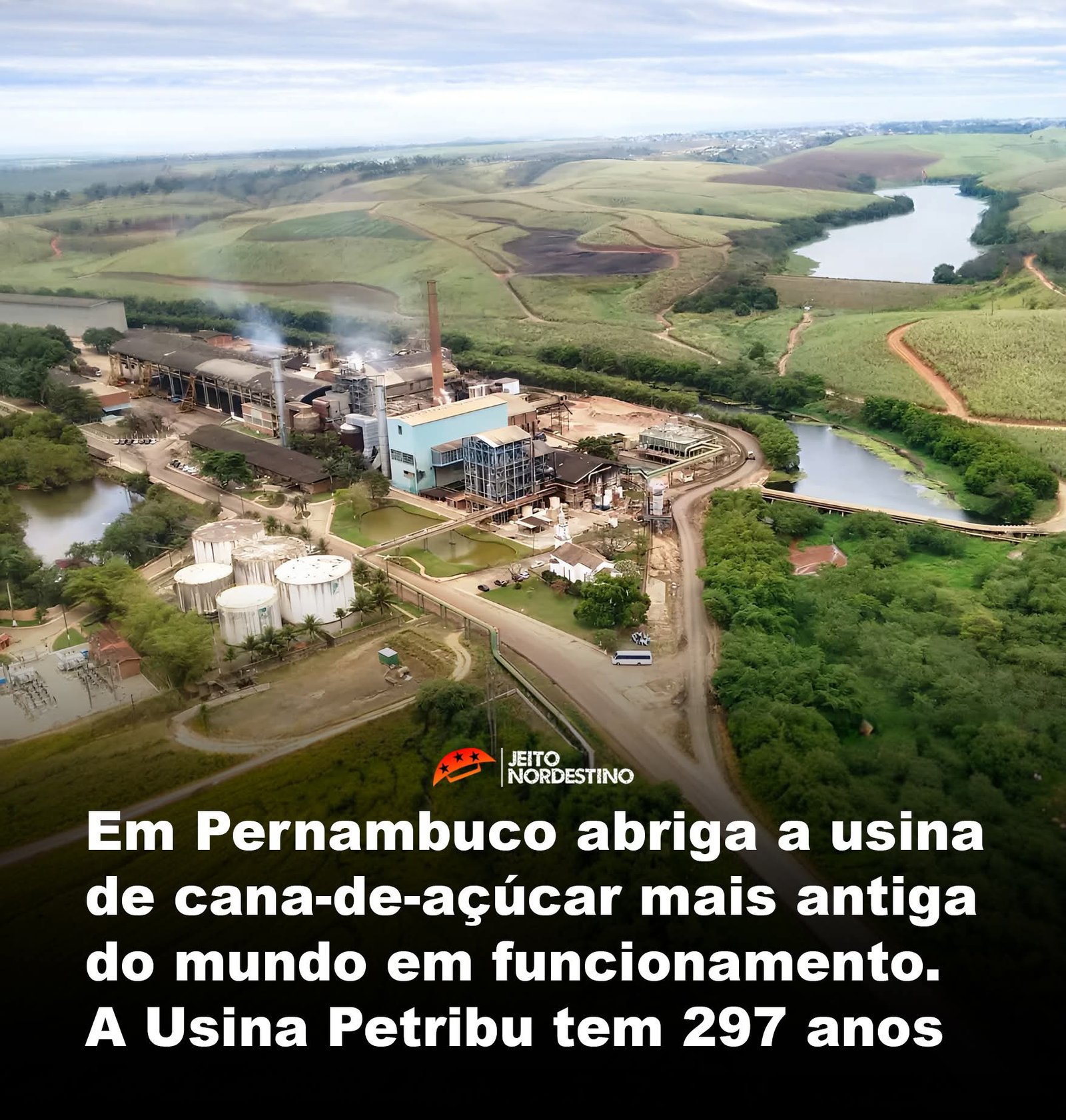 Em Pernambuco abriga a usina de cana-de-açúcar mais antiga do mundo em funcionamento. A Usina Petribu tem 297 anos