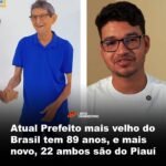 Atual Prefeito mais velho do Brasil tem 89 anos, e mais novo, 22 ambos são do Piauí