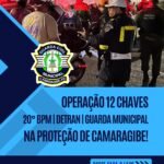 A Operação 12 Chaves mobilizou o 20° BPM, oDETRAN-PE e a Guarda Municipal em uma ação integrada de proteção, prevenção e fiscalização nas ruas de Camaragibe.