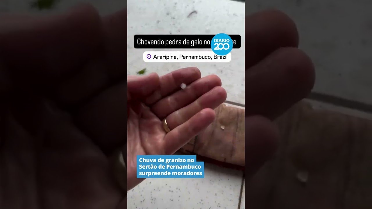 Choveu pedra de gelo no Sertão de Pernambuco!