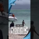 CONDUTOR DE MOTO AQUATICA QUASE ATINGE HOMEM E CRIANCA NA PRAIA DE MARAGOGI !