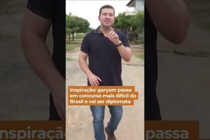 Inspiração: garçom passa em concurso mais difícil do Brasil e vai ser diplomata !
