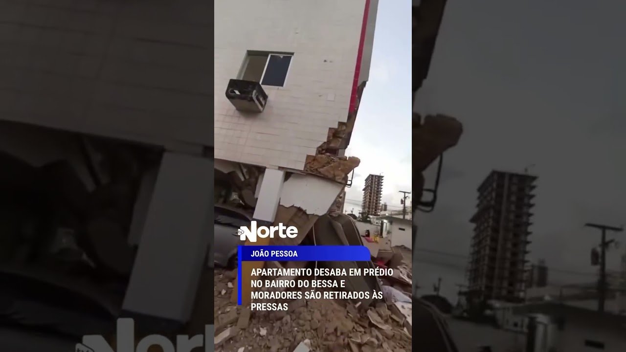 APARTAMENTO DESABA EM PRÉDIO NO BAIRRO DO BESSA NA PARAÍBA! OS MORADORES FORAM RETIRADOS ÁS PRESSAS