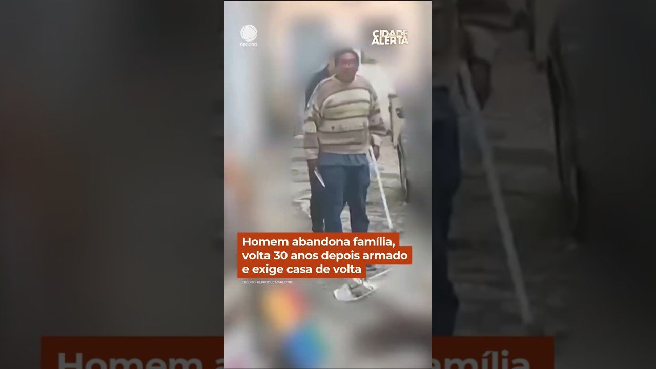 Homem abandona família, volta 30 anos depois armado e exige casa de volta
