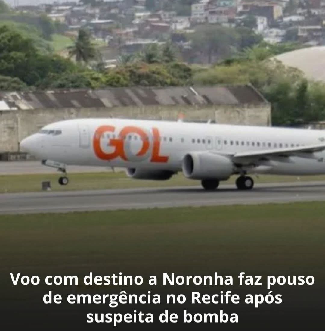 Voo com destino a Noronha faz pouso de emergência no Recife após suspeita de bomba