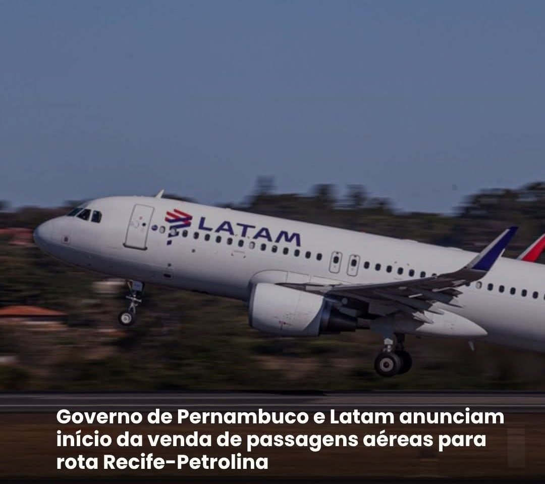 Governo de Pernambuco e Latam anunciam início da venda de passagens aéreas para rota Recife-Petrolina