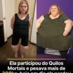 Ela participou do Quilos Mortais e pesava mais de 300kg, hoje em dia ela perdeu 225kg após bariátrica