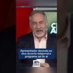 Apresentador desmaia ao vivo durante telejornal e programa sai do ar