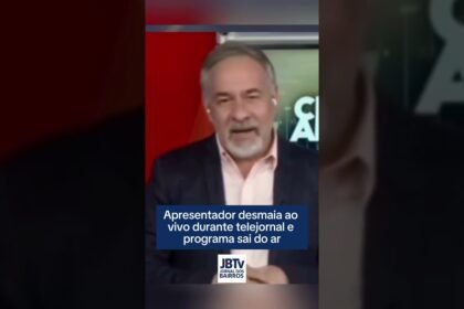 Apresentador desmaia ao vivo durante telejornal e programa sai do ar