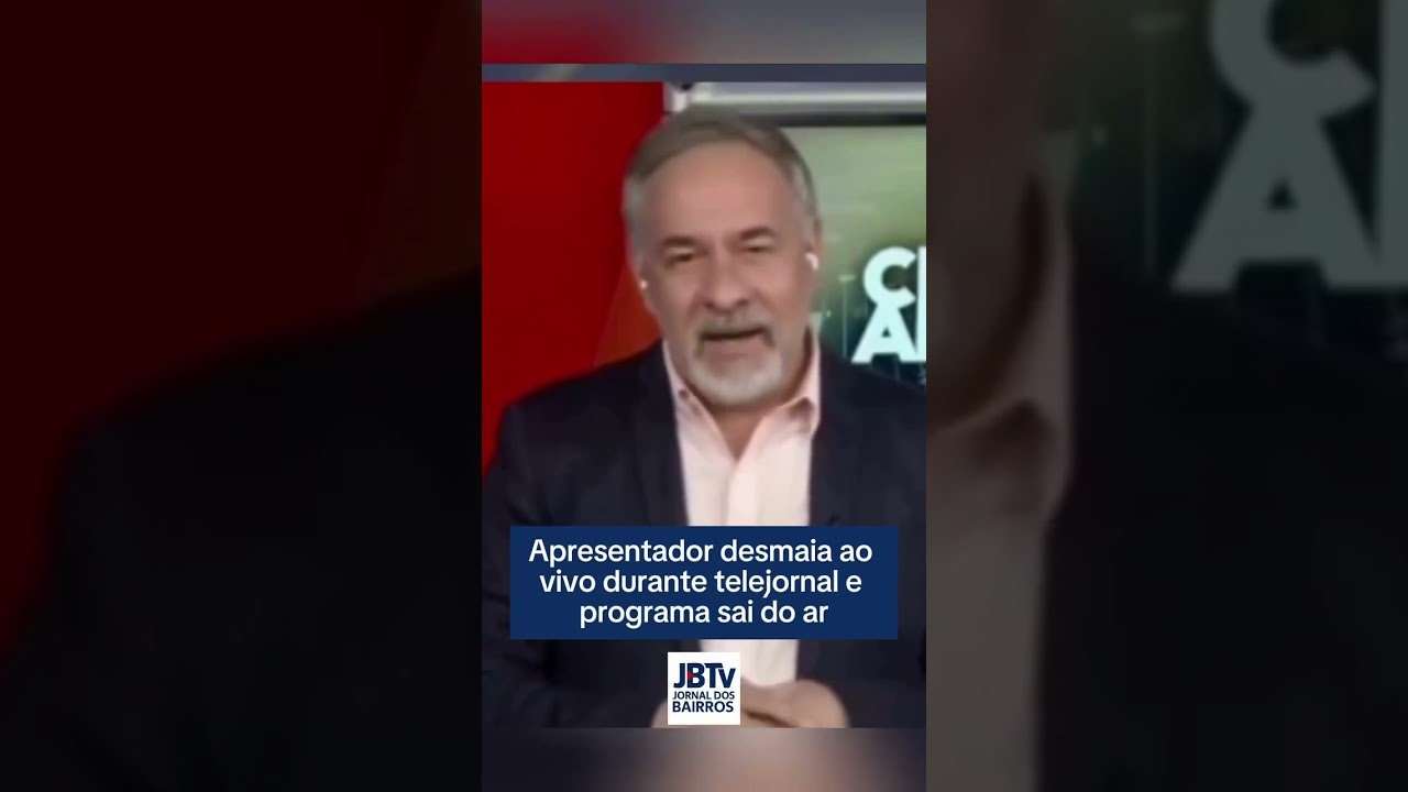 Apresentador desmaia ao vivo durante telejornal e programa sai do ar