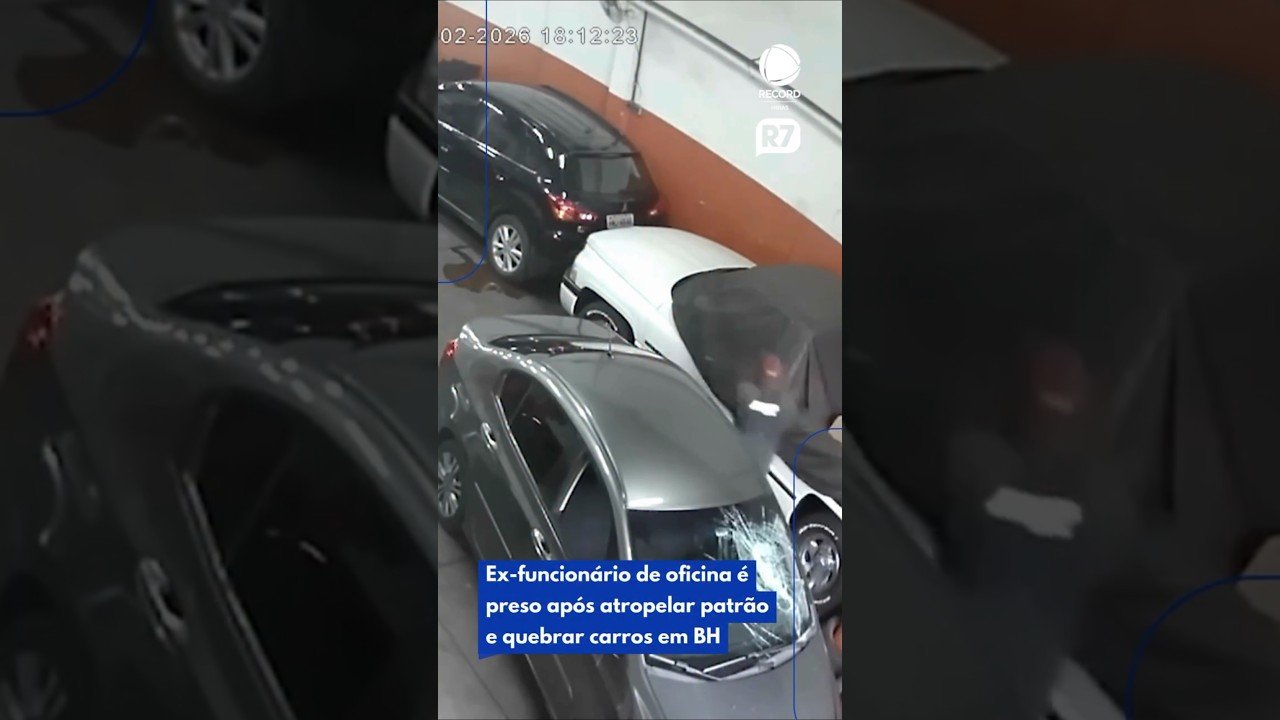 Ex-funcionário de oficina é preso após atropelar patrão e quebrar carros em BH