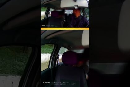 Veja a agilidade do ladrão ao roubar celular de passageira de UBER em São Paulo!