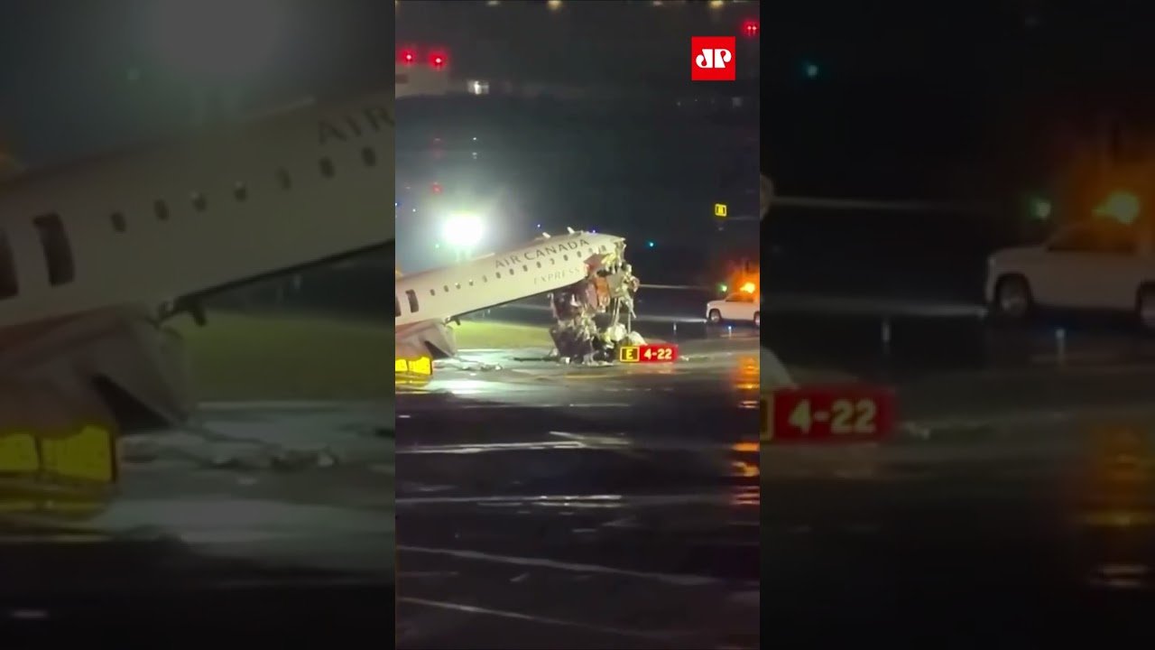 DUAS PESSOAS MORREM APÓS AVIÃO COLIDIR COM CAMINHÃO NO LAGUARDIA EM NOVA YORK