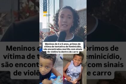 Meninos de 4 e 6 anos, primos de vítima de tentativa de feminicídio, são encontrados mortos com sinais de violência dentro de carro