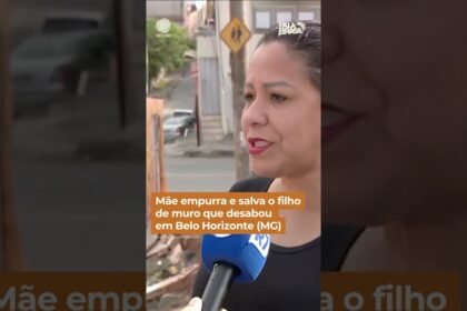 Mãe salva filho de desabamento de muro em Minas Gerais!