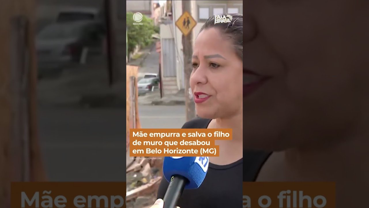 Mãe salva filho de desabamento de muro em Minas Gerais!