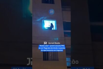 Muito calor”: jovem assusta PMs ao ser flagrada dormindo na janela de apartamento em Itapema.