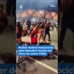 Mulher destrói motocicleta após descobrir traição em show do cantor Pablo