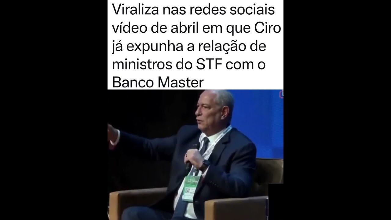 Em 2025 Ciro Gomes já avisava sobre os escândalos do Master !