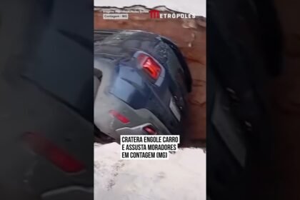 CRATERA ENGOLE CARRO E ASSUSTA MORADORES EM CONTAGEM MINAS GERAIS