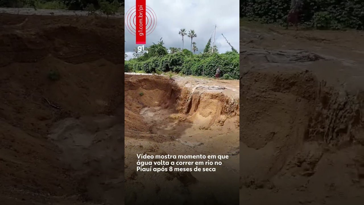 Deus é maravilhoso ! ❤️Video mostra momento em que água volta a correr em rio no Piauí