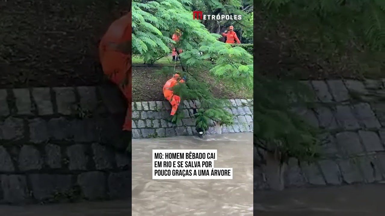 HOMEM BÊBADO CAI EM RIO E SE SALVA POR POUCO GRAÇAS A UMA ÁRVORE EM MINAS GERAIS