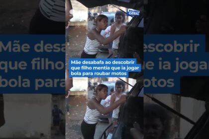 Mãe desabafa ao descobrir que filho mentia que ia jogar bola para roubar motos.