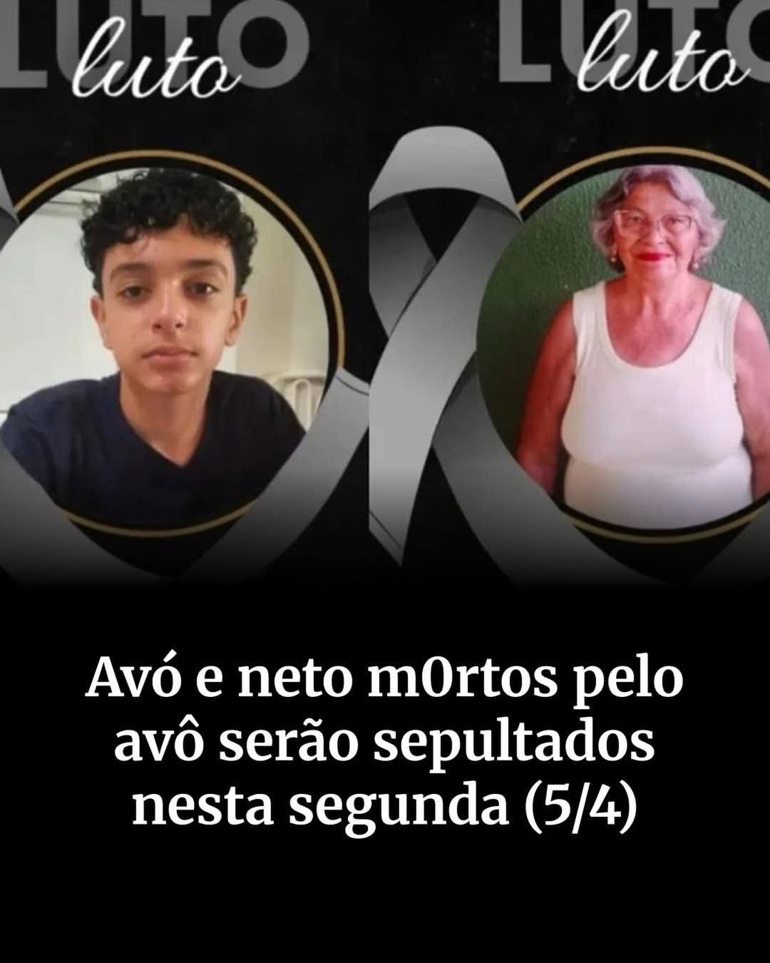 Avó e neto mortos pelo avô serão sepultados nesta segunda