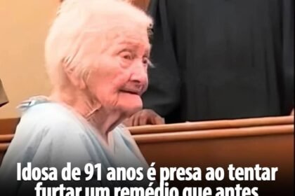 Idosa de 91 anos é presa ao tentar furtar um remédio que antes custava 50 dólares e passou para 950, e que seu marido de 88 anos prècisava com urgência