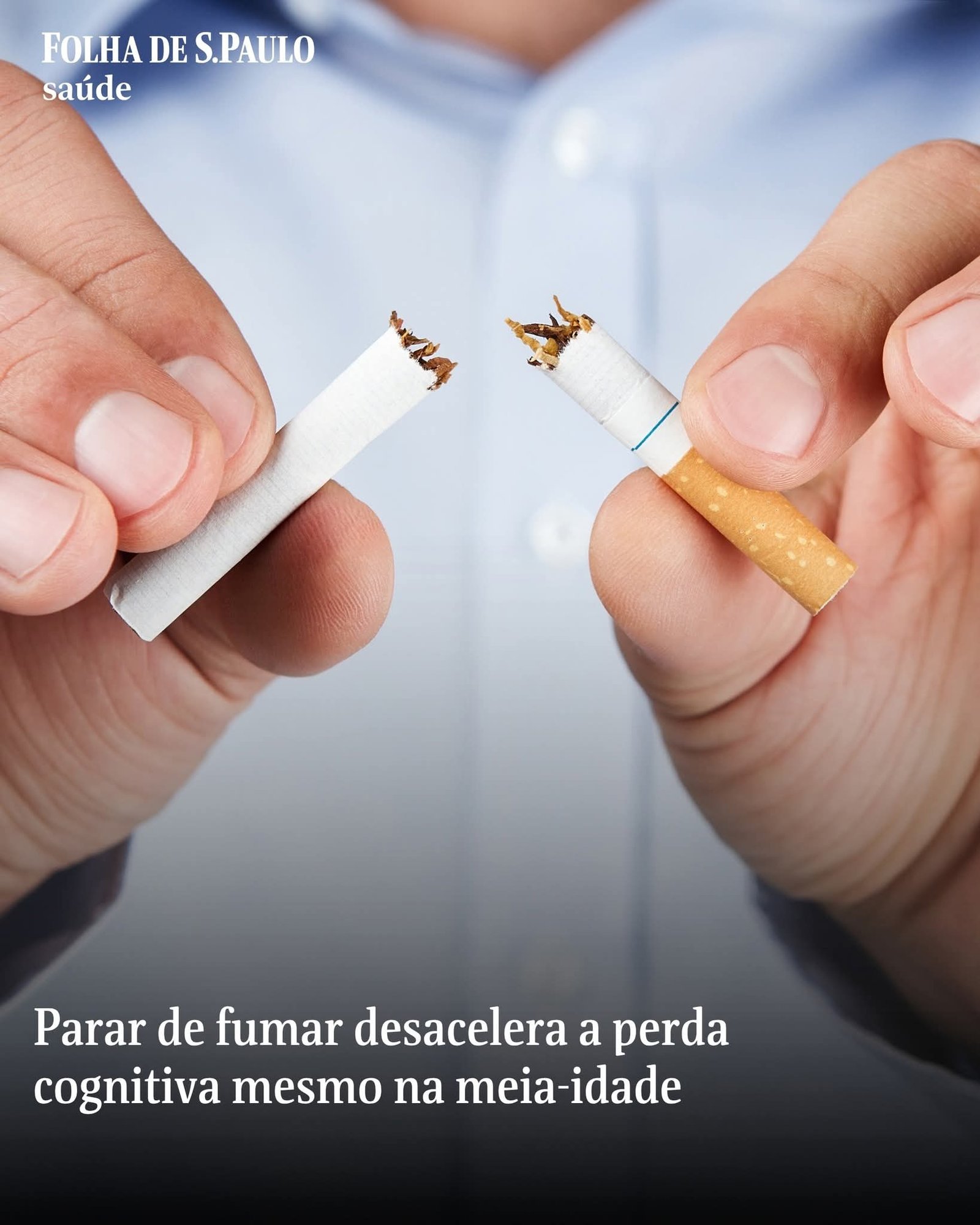 Parar de fumar desacelera a perda cognitiva mesmo na meia-idade