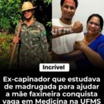 Ex-capinador que estudava de madrugada para ajudar a mãe faxineira conquista vaga em Medicina na UFMS e celebra vitória.