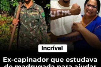 Ex-capinador que estudava de madrugada para ajudar a mãe faxineira conquista vaga em Medicina na UFMS e celebra vitória.