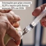 Internações por gripe crescem 92,9% e mortes pela doença avançam 10% em 2026