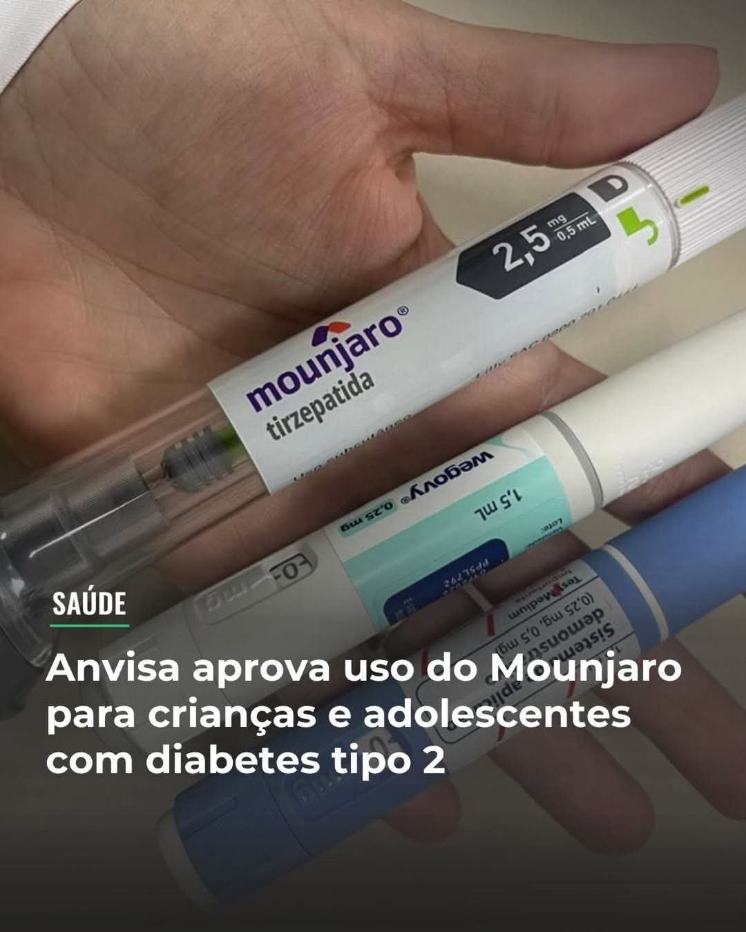 Anvisa aprova uso do Mounjaro para crianças e adolescentes com diabetes tipo 2