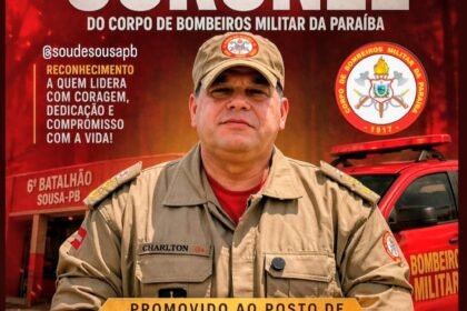 De Camaragibe para o mais alto posto do Corpo de Bombeiros Militar da Paraíba.
