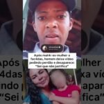 Após matar ex-mulher a facadas, homem deixa vídeo pedindo perdão e desaparece.