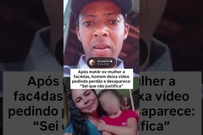 Após matar ex-mulher a facadas, homem deixa vídeo pedindo perdão e desaparece.