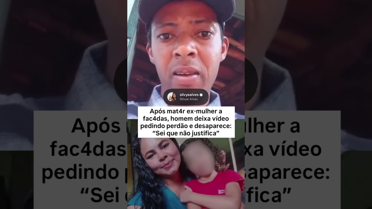 Após matar ex-mulher a facadas, homem deixa vídeo pedindo perdão e desaparece.